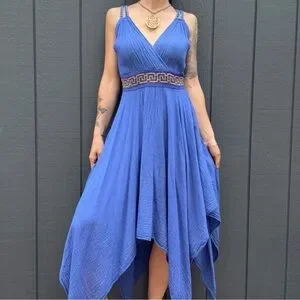 Vintage | Dresses | Greek Blue Gauze Style Sundress Sz Os | Poshmark Vintage | Dresses | Greek Blue Gauze Style Sundress Sz Os | Poshmark